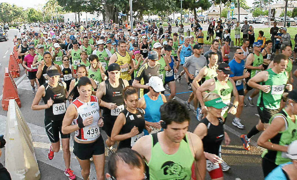 ATTRACTS A CROWD: Keen runners jockey for position at the start. ATTRACTS A CROWD: Keen runners jockey for position at the start.